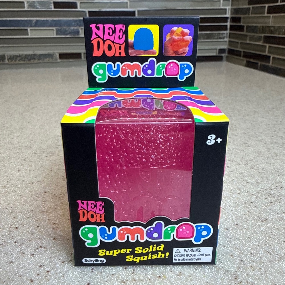 Authentic NeeDoh Gumdrop Pink Super Solid Squish Sensory Toy Schylling NIB